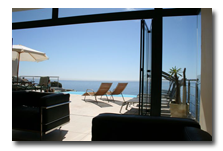 Looking onto pool